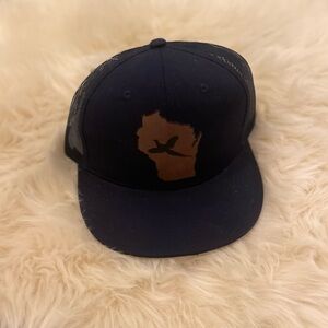 Port Authority Navy Mesh Wisconsin Trucker Hat